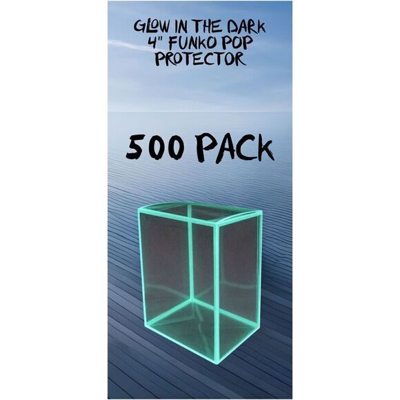 *PACK OF 500* GITD Plastic Protector Cases for Funko Pop 4" Vinyl Figures .4mm